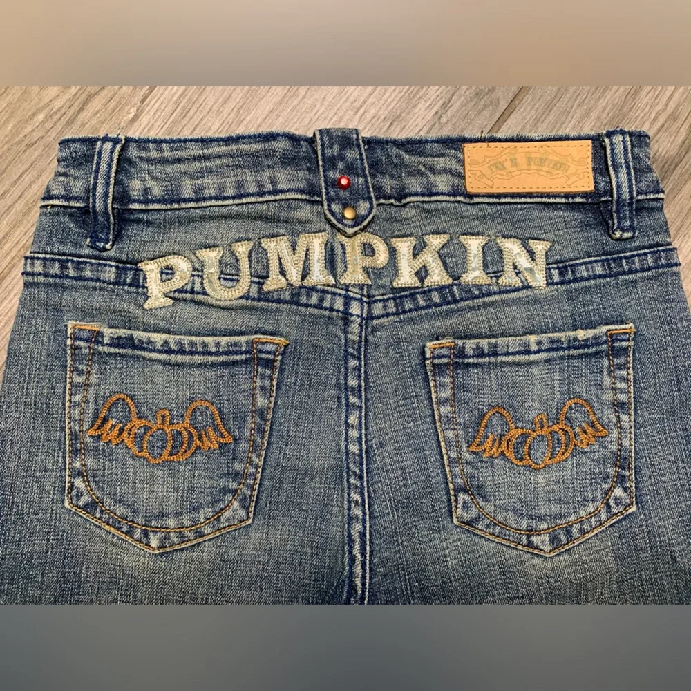 Fly'n Pumpkin Girls Flare‎ Jeans Medium Wash Denim Western Fall Size 10